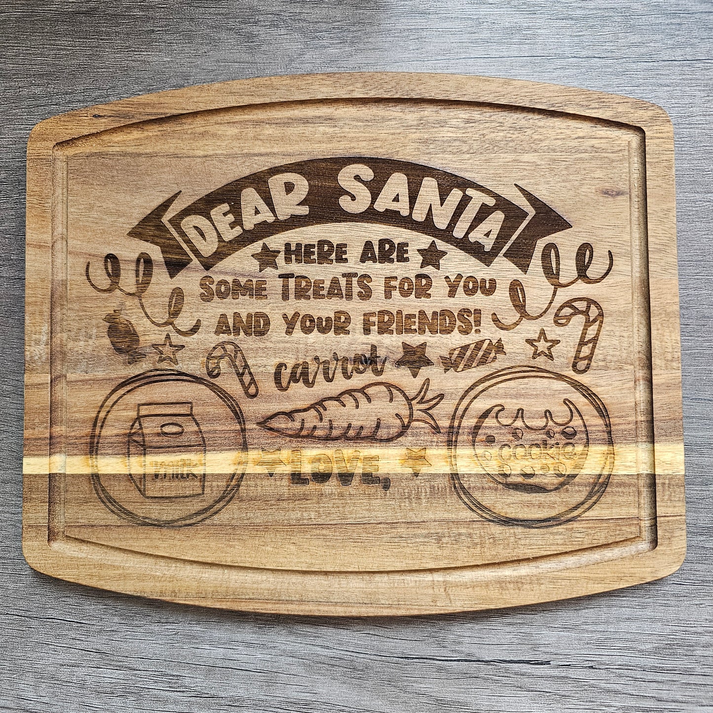 "Santa Treats Here" Cutting Board