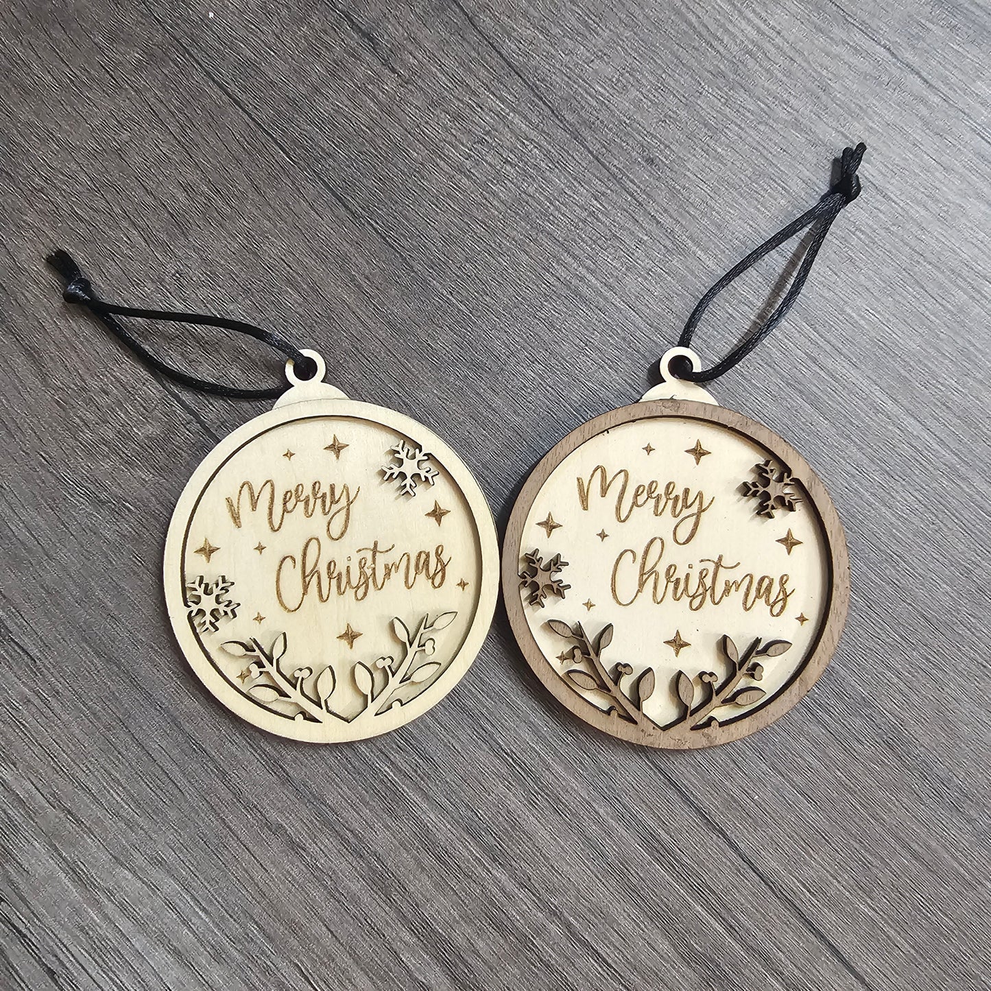 "Merry Christmas" Wooden Ornament