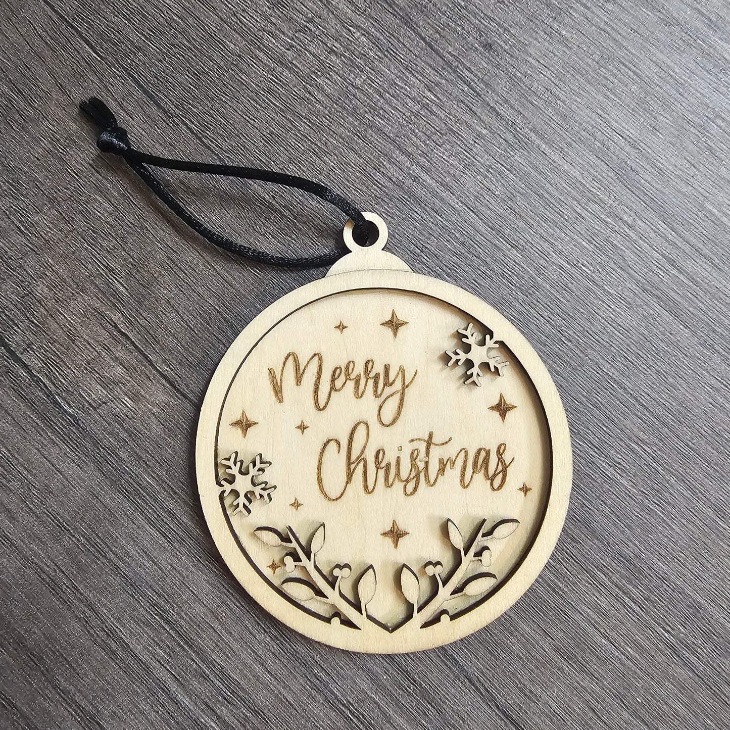 "Merry Christmas" Wooden Ornament