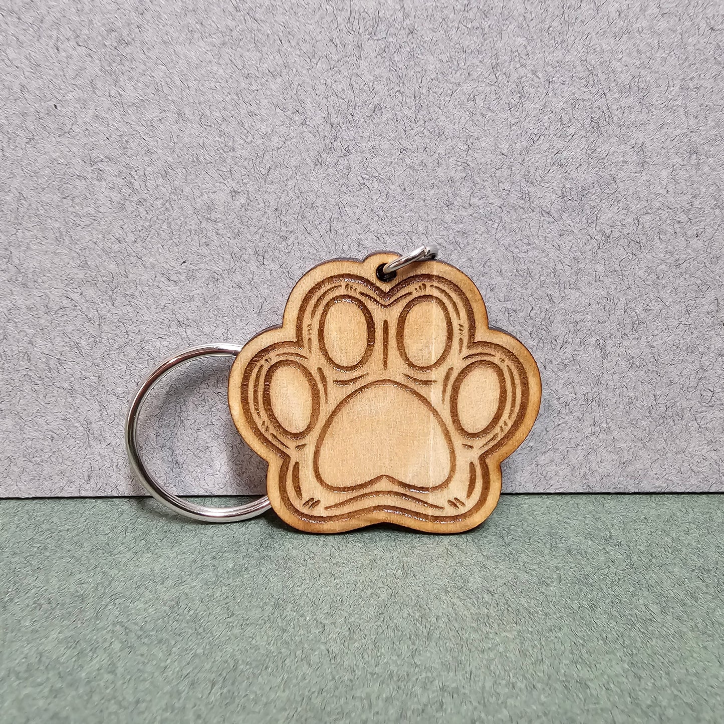 Basswood Paw Keychain
