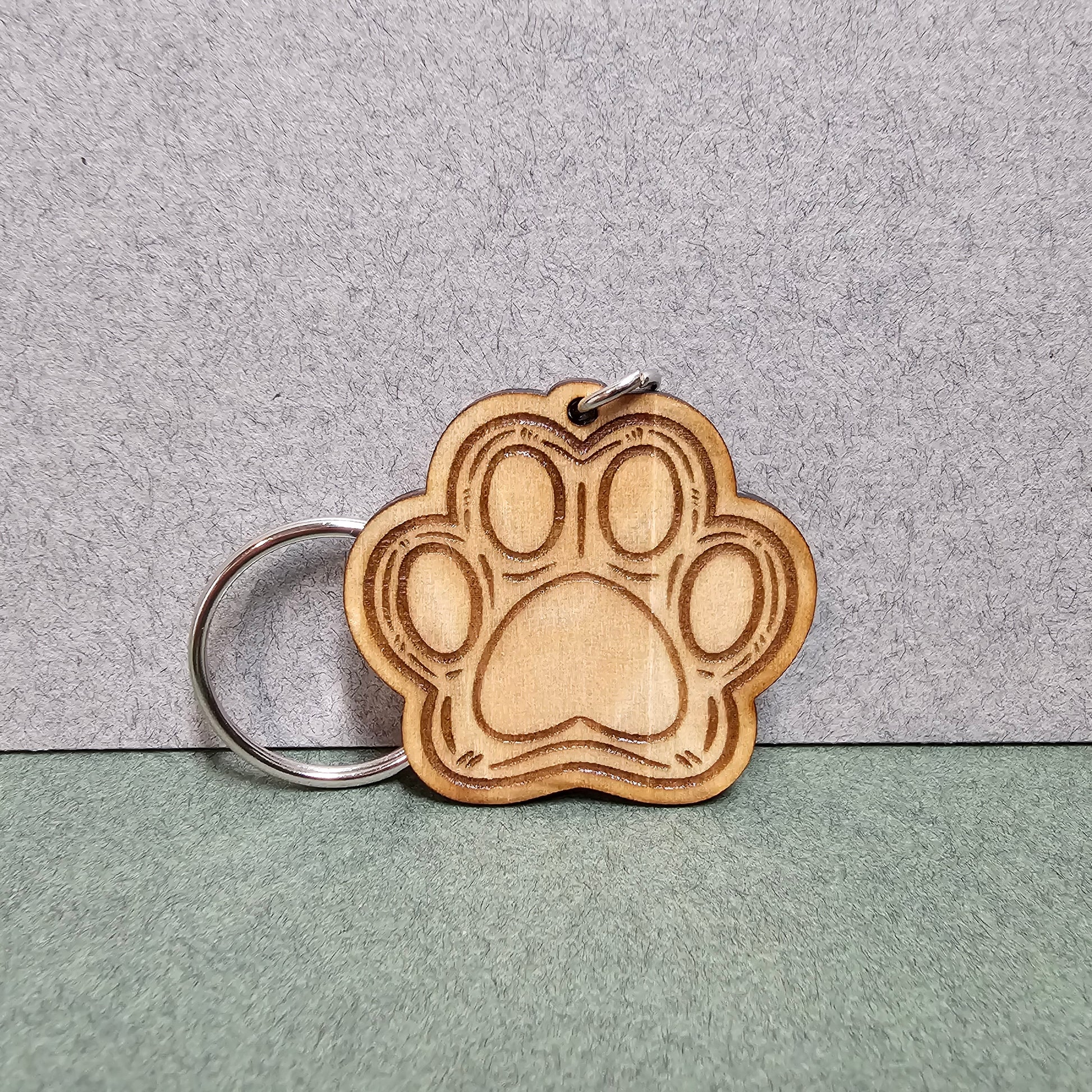 Basswood Paw Keychain