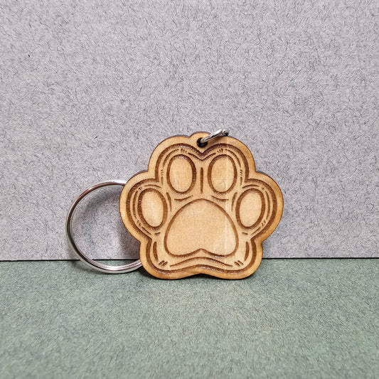 Basswood Paw Keychain