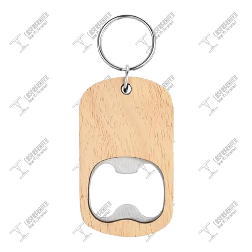 Wooden Bottle Opener Keychain